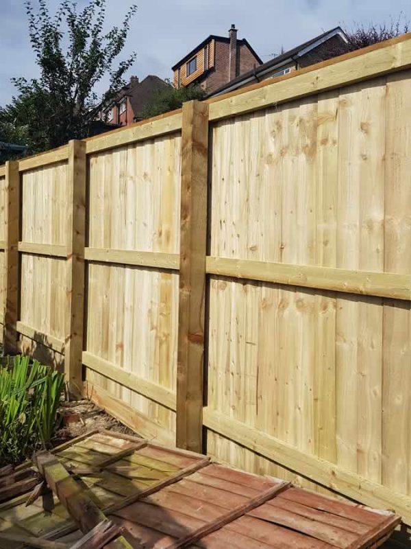 completed back fence