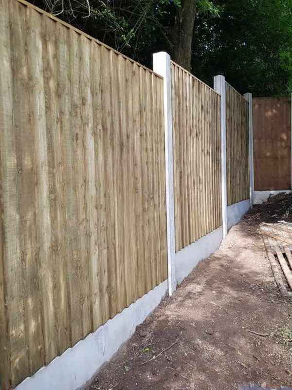 completed concrete fencing