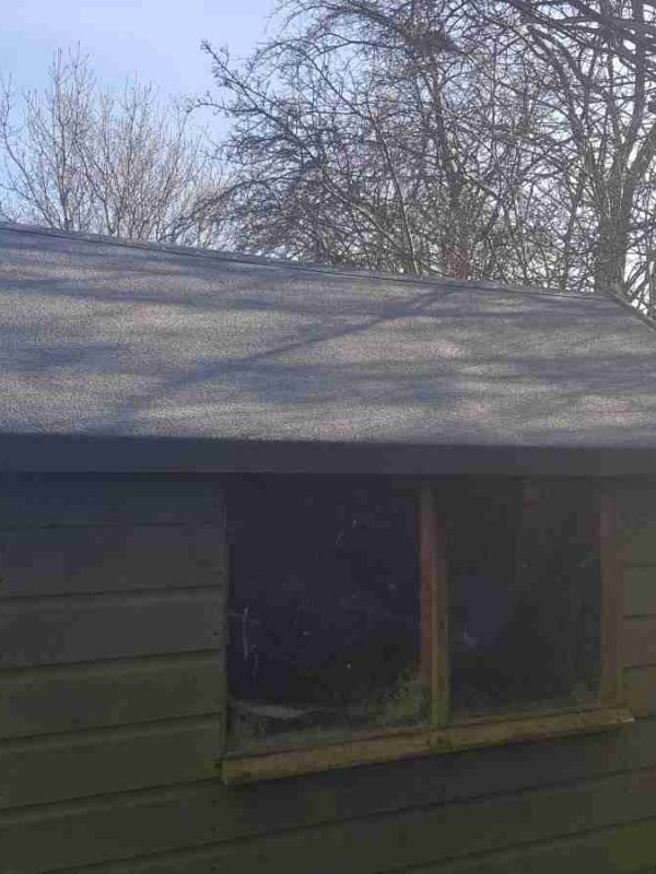 refelt shed roof