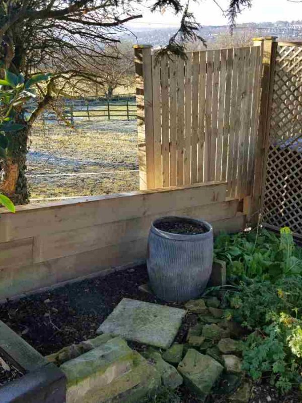 sleepers,trellis and fence